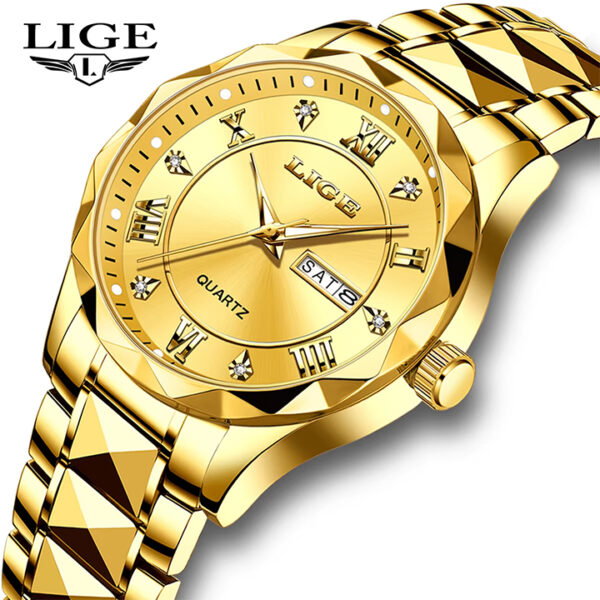 Golden Classic Quartz Watch – Royal Golden Design - Image 4