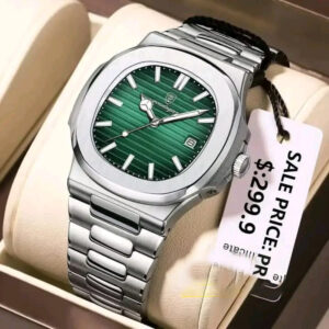 Emerald Green Steel Luxury Watch – Elegant Green Dial