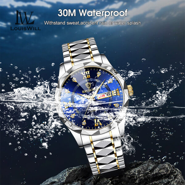 Royal Blue Silver Quartz Watch – Premium Stainless Steel Belt - Image 4